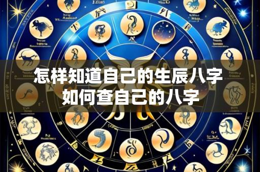怎样知道自己的生辰八字 如何查自己的八字