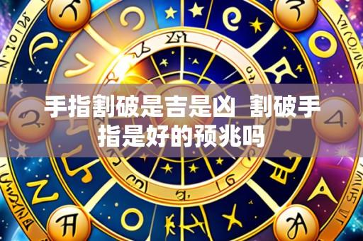 手指割破是吉是凶  割破手指是好的预兆吗