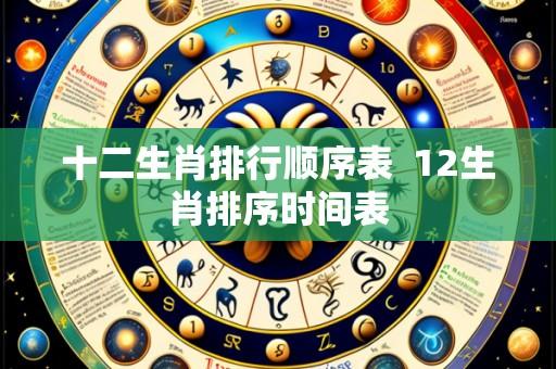 十二生肖排行顺序表  12生肖排序时间表