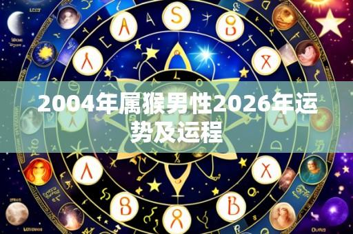 2004年属猴男性2026年运势及运程