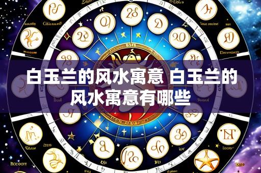 白玉兰的风水寓意 白玉兰的风水寓意有哪些