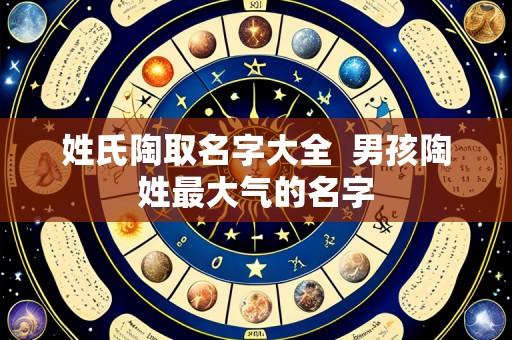 姓氏陶取名字大全  男孩陶姓最大气的名字