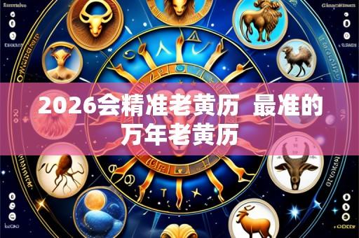 2026会精准老黄历  最准的万年老黄历
