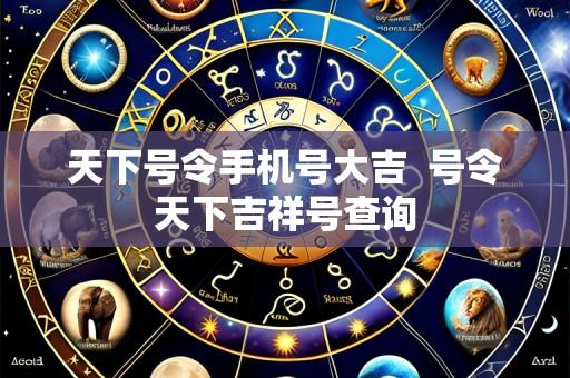 天下号令手机号大吉  号令天下吉祥号查询