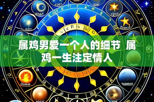 属鸡男爱一个人的细节  属鸡一生注定情人