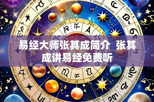 易经大师张其成简介 张其成讲易经免费听