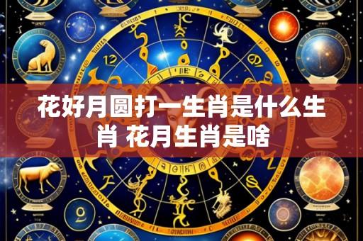 花好月圆打一生肖是什么生肖 花月生肖是啥