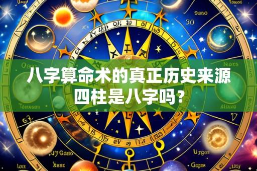 八字算命术的真正历史来源四柱是八字吗?