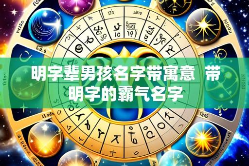 明字辈男孩名字带寓意  带明字的霸气名字