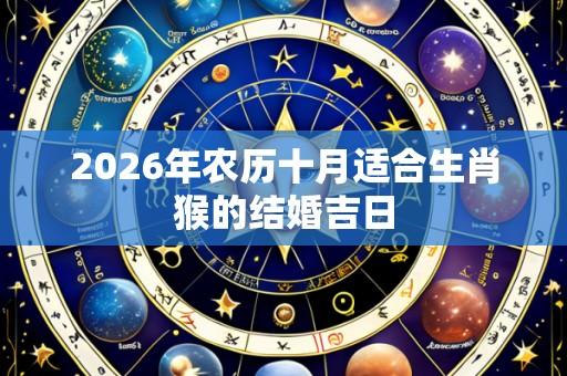 2026年农历十月适合生肖猴的结婚吉日
