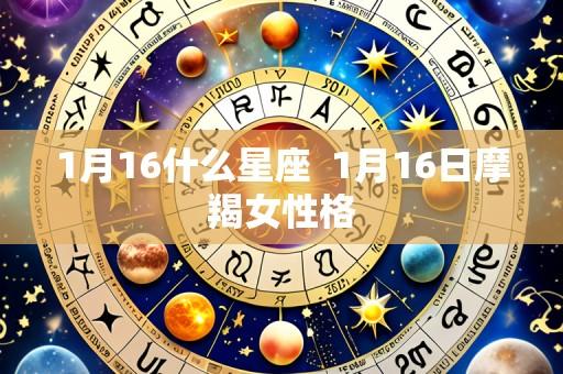 1月16什么星座 1月16日摩羯女性格