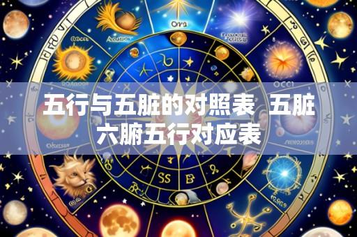 五行与五脏的对照表  五脏六腑五行对应表