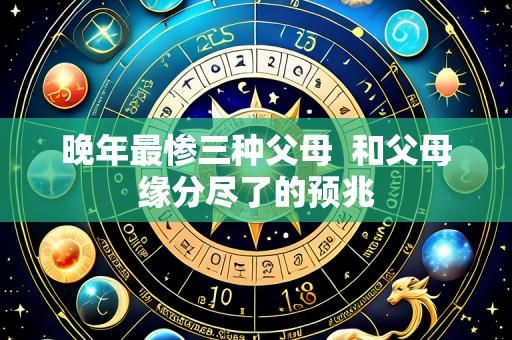 晚年最惨三种父母  和父母缘分尽了的预兆