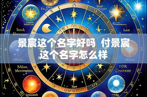 景宸这个名字好吗  付景宸这个名字怎么样