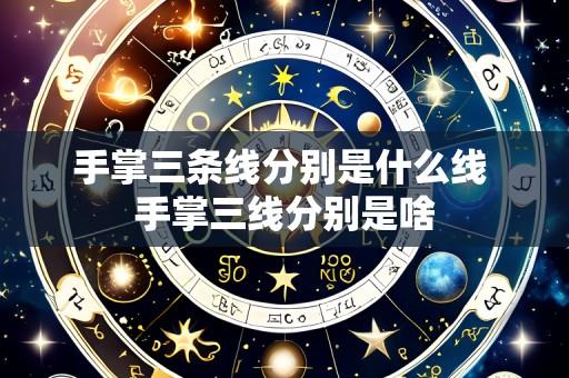 手掌三条线分别是什么线 手掌三线分别是啥