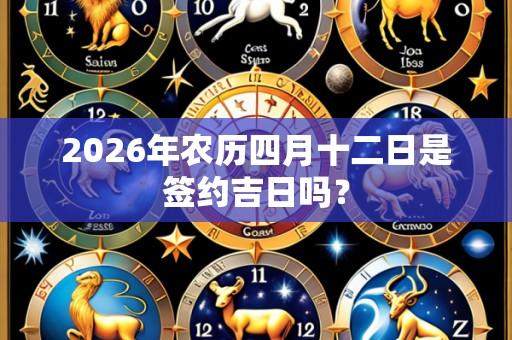 2026年农历四月十二日是签约吉日吗?