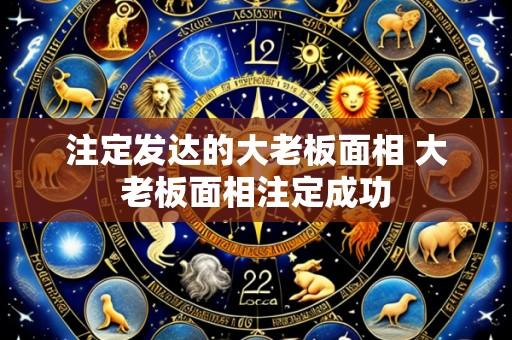 注定发达的大老板面相 大老板面相注定成功