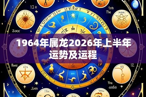 1964年属龙2026年上半年运势及运程