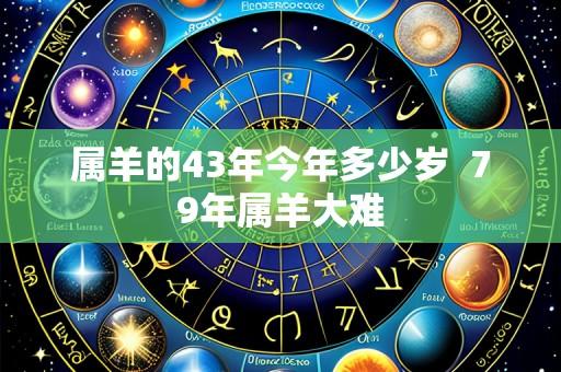 属羊的43年今年多少岁  79年属羊大难
