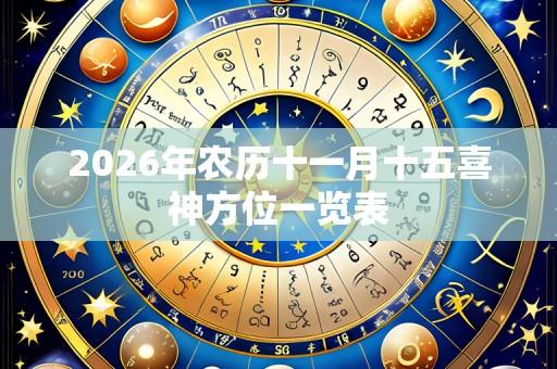 2026年农历十一月十五喜神方位一览表