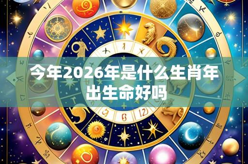 今年2026年是什么生肖年 出生命好吗