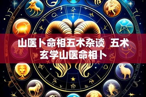 山医卜命相五术杂谈  五术玄学山医命相卜