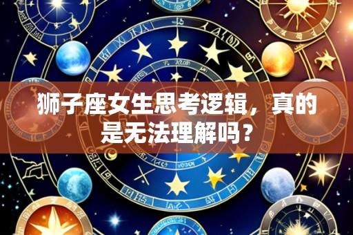 狮子座女生思考逻辑，真的是无法理解吗？