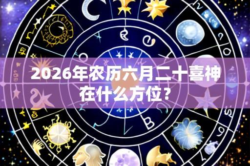 2026年农历六月二十喜神在什么方位?
