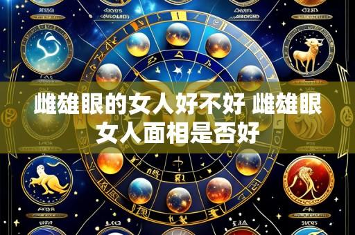 雌雄眼的女人好不好 雌雄眼女人面相是否好
