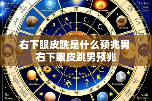 右下眼皮跳是什么预兆男 右下眼皮跳男预兆