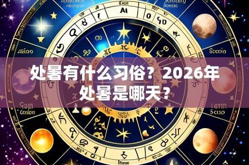 处暑有什么习俗?2026年处暑是哪天?