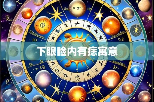 下眼睑内有痣寓意