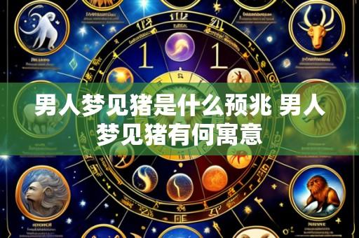 男人梦见猪是什么预兆 男人梦见猪有何寓意