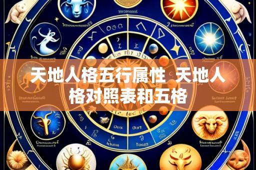 天地人格五行属性  天地人格对照表和五格