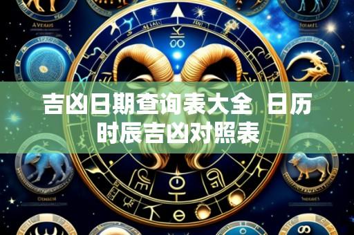 吉凶日期查询表大全 日历时辰吉凶对照表