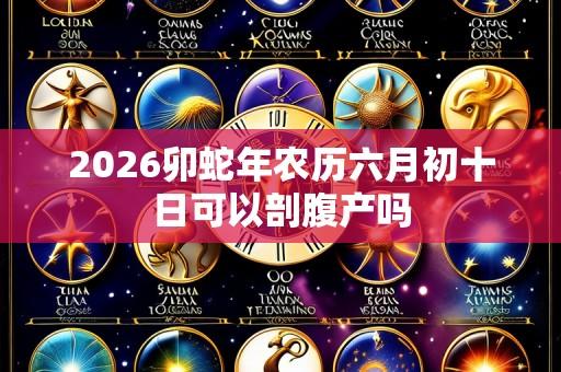 2026卯蛇年农历六月初十日可以剖腹产吗