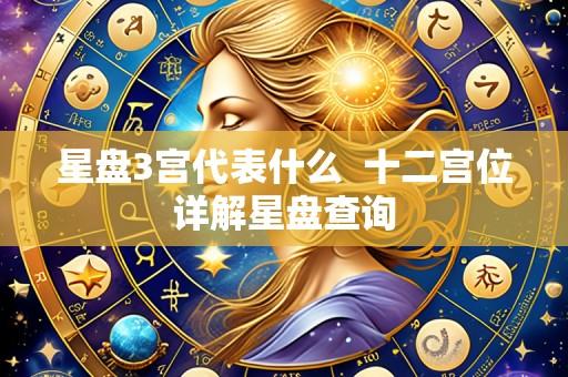 星盘3宫代表什么  十二宫位详解星盘查询