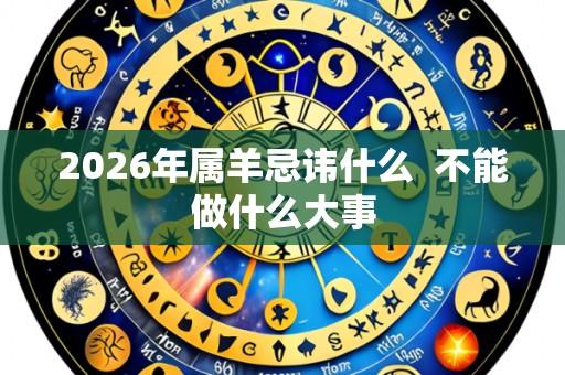 2026年属羊忌讳什么  不能做什么大事