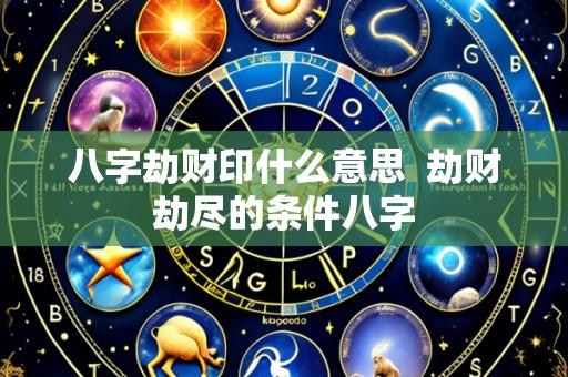 八字劫财印什么意思 劫财劫尽的条件八字