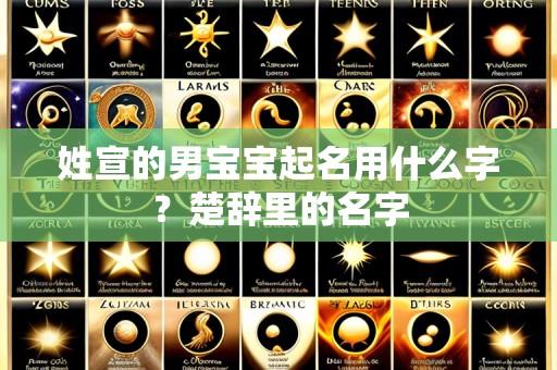 姓宣的男宝宝起名用什么字？楚辞里的名字