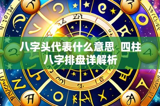 八字头代表什么意思  四柱八字排盘详解析