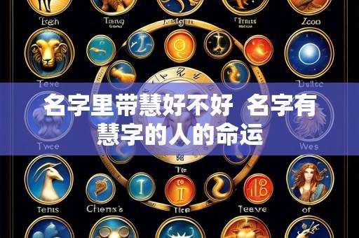 名字里带慧好不好 名字有慧字的人的命运