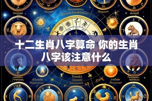 十二生肖八字算命 你的生肖八字该注意什么