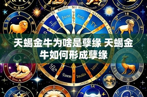 天蝎金牛为啥是孽缘 天蝎金牛如何形成孽缘