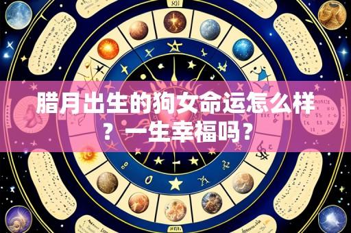 腊月出生的狗女命运怎么样?一生幸福吗?