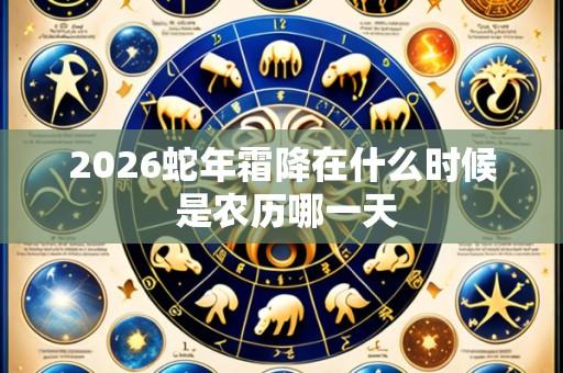 2026蛇年霜降在什么时候 是农历哪一天