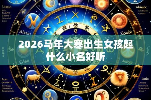 2026马年大寒出生女孩起什么小名好听