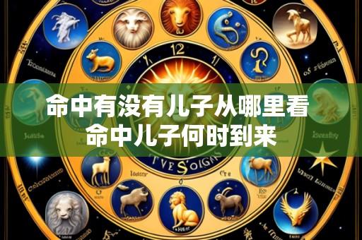 命中有没有儿子从哪里看 命中儿子何时到来