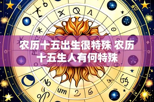 农历十五出生很特殊 农历十五生人有何特殊