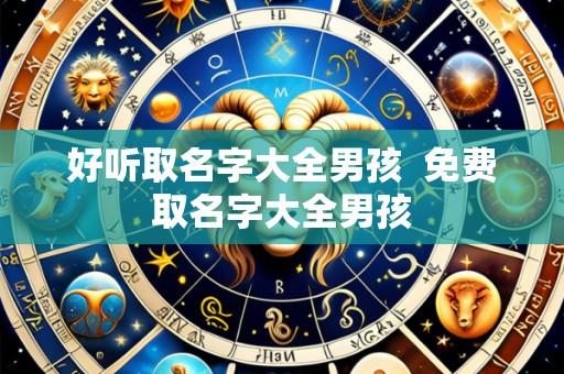 好听取名字大全男孩 免费取名字大全男孩